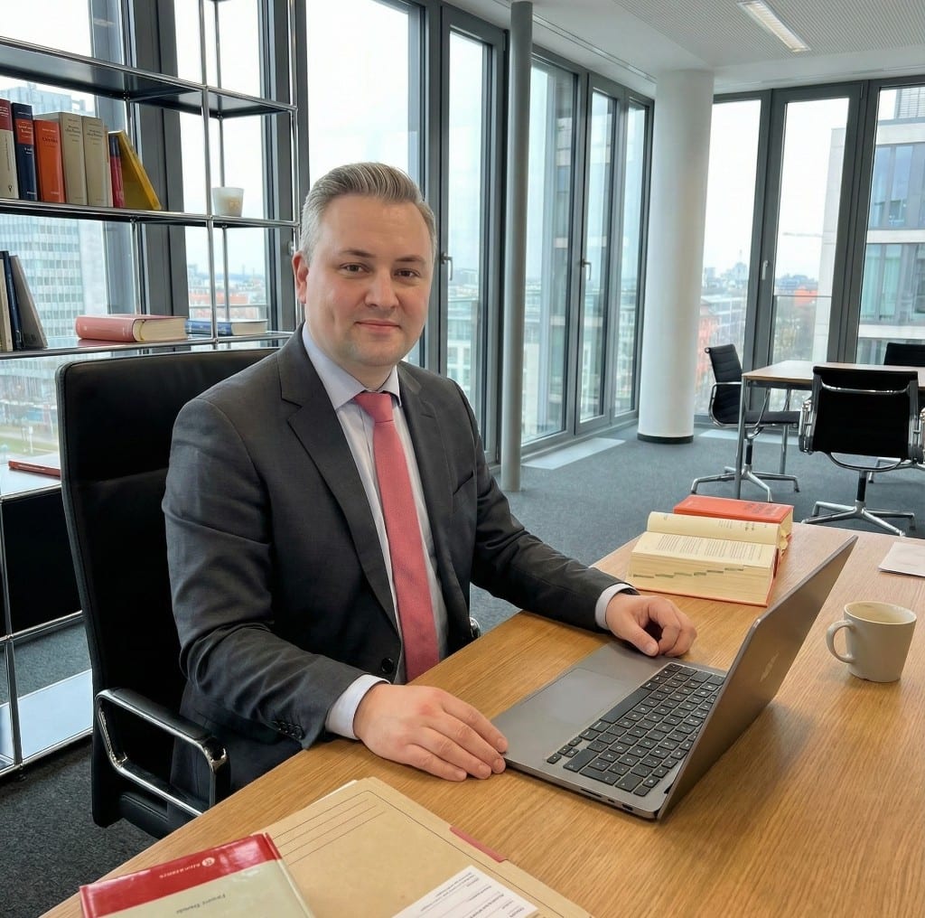 Konstantin Kranich am Arbeitsplatz